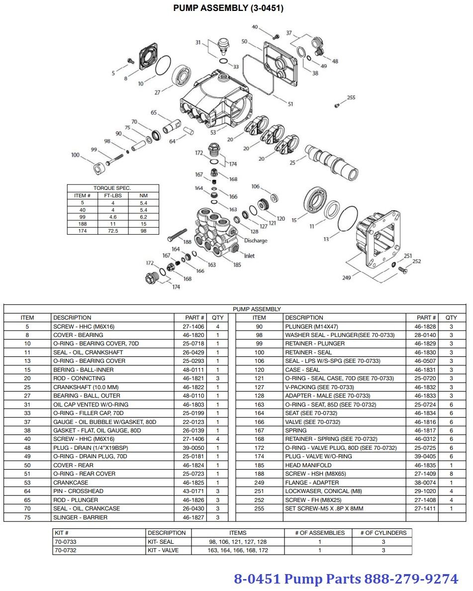MITM 3-0451 pump parts